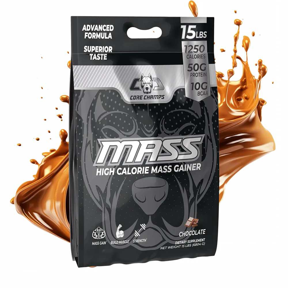 Core Champs MASS High Calorie Mass Gainer, 15 LBS chocolate